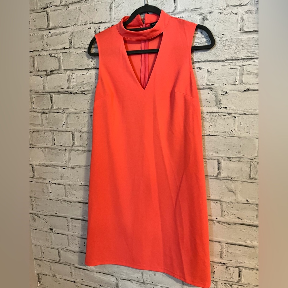 Coral, orange causal dress